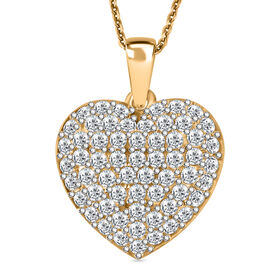 Moissanit Herz Anhänger - 1,84 ct.