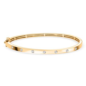 LUXURIANT SI-GH Labor Diamant 19cm Armreif, 925 Silber Gelbgold Vermeil - 0,25 ct.