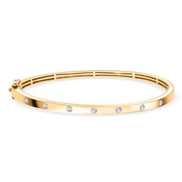 LUXURIANT SI-GH Labor Diamant 19cm Armreif, 925 Silber Gelbgold Vermeil - 0,25 ct.