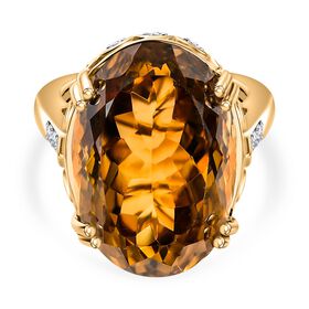 Afrikanischer Amethyst und Zirkon Ring - 20,97 ct.