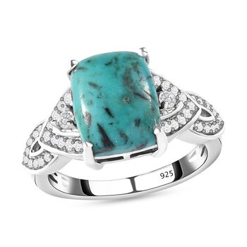 Sierra Nevada T&uuml;rkis und Zirkon-Ring - 4,34 ct.