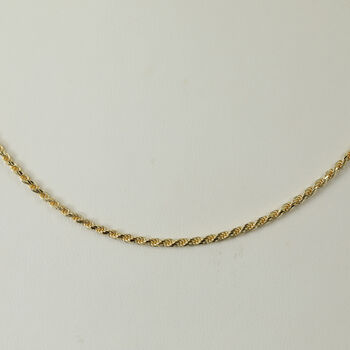 LIGHT ROPE 925 Silber vergoldet Halskette ca. 60 cm ca. 6,15g