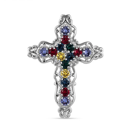 J Francis gefertigt mit SWAROVSKI- Multi Swarovski Kristall Anhänger image number 0