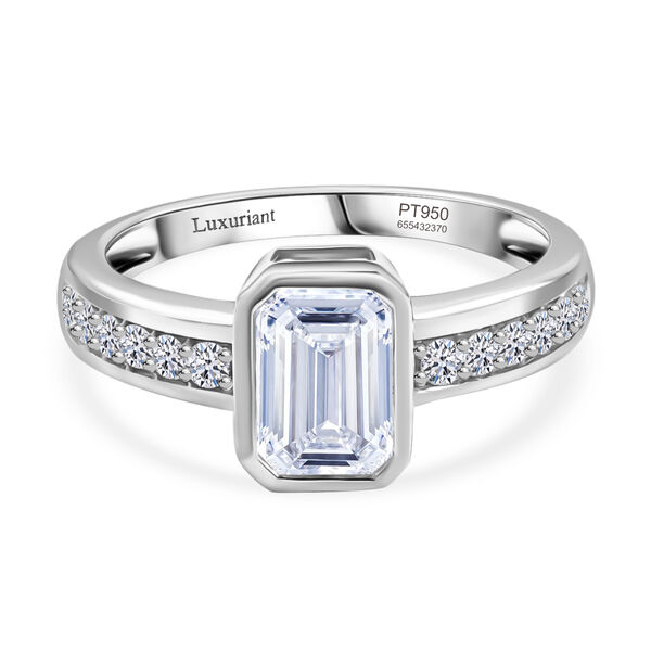 LUXURIANT DIAMOND - Lab Grown Diamant VS-EF IGI zertifiziert Ring 950 Platin (Gr&ouml;&szlig;e 19.00)  ca. 2.00 ct