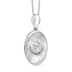 D'Joy Moissanit Schmuckset ca. 50 cm 925 Silber platiniert und Edelstahl platiniert ca. 0,43 ct.