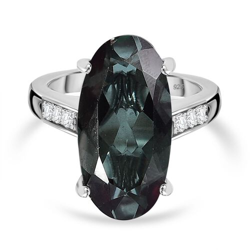 Alexandrit Triplett Quarz und Zirkon Ring - 9,71 ct. image number 0