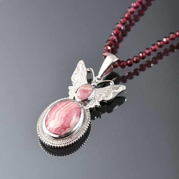 D joy AAA Rhodochrosit Schmuckset 925 Silber rhodiniert ca. 53.14 ct image number 2