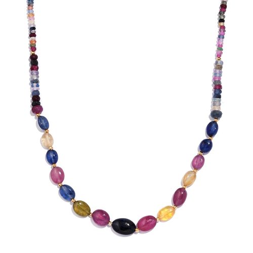 Multi Saphir Halskette, 45 cm - 60 ct. image number 0