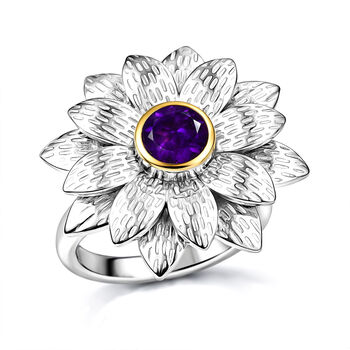 EverTrue afrikanischer Amethyst zweifarbiger Ring - 0,77 ct.