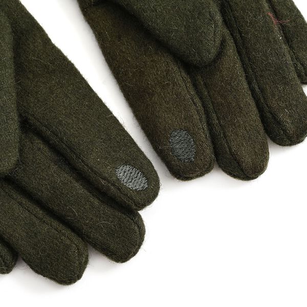Kaschmir-Handschuhe mit Kunstfellbesatz und Touchscreen-Funktion, One Size, Gr&uuml;n image number 3