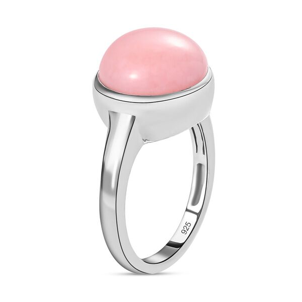 Natürlicher Peruanischer Rosa-Opal Ring, 925 Silber platiniert, ca. 5.79 ct image number 5