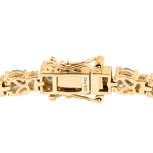 D&rsquo;Joy Moissanit Armband, 925 Silber 750 Gelbgold Vermeil image number 4