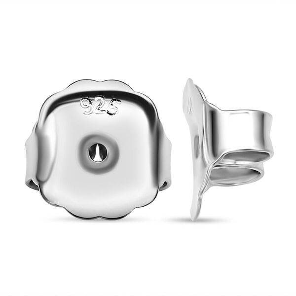 Gr&ouml;&szlig;er Ohrring-Verschluss, Silber rhodiniert image number 2