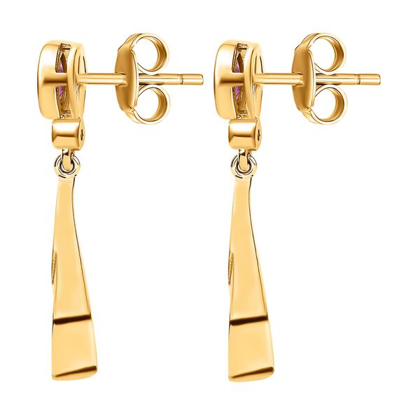 Ilakaka Rosa Saphir und Zirkon Ohrh&auml;nger - 1,71 ct. image number 4