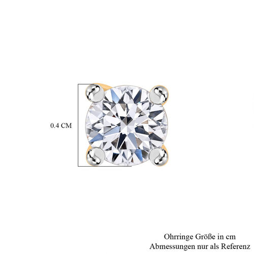 LUXURIANT DIAMOND- SGL zertifizierte VS-GH Labor Diamant Ohrringe in vergoldetem Silber - 0,50 ct. image number 6