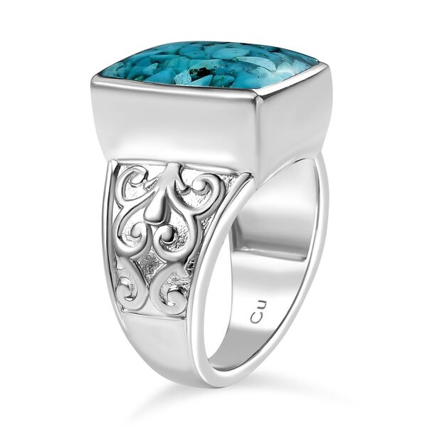 Sleeping Beauty Matrix Türkis Ring 950 Kupfer (Größe 21.00) ca. 10.00 ct image number 5