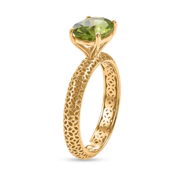 D'Joy AA Peridot Ring 925 Silber 750 Vergoldet (Gr&ouml;&szlig;e 17.00) ca. 2,02 ct image number 4