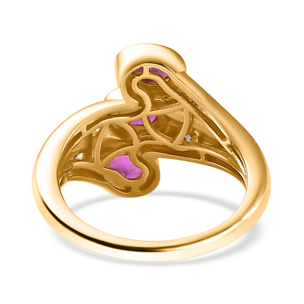 AA afrikanischer Rubin und Zirkon-Ring -1,94 ct. image number 6