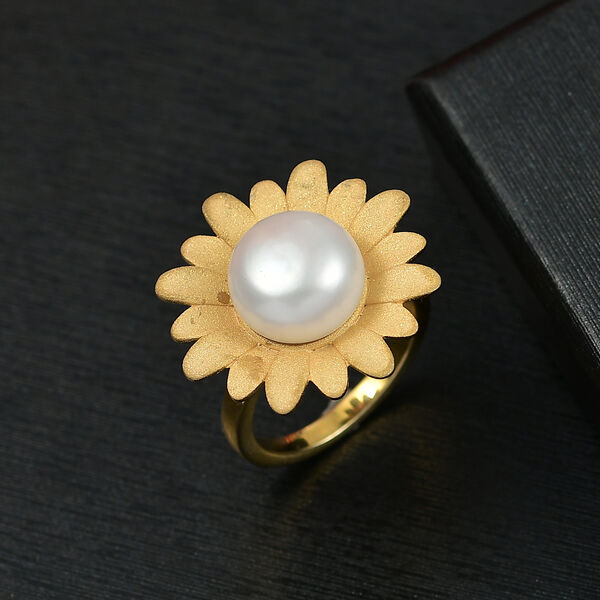 EVER TRUE Süßwasser Perle (10.5-11 mm) Ring Nickelfreies Messing (Größe 18.00) 6.96 ct image number 2