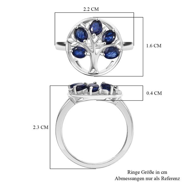 D'Joy Masoala Saphir (Fissure gefüllt) Ring 925 Silber rhodiniert (Größe 17.00) ca. 1,20 ct image number 7