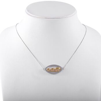 LUSTRO STELLA Elefant Zirkonia Halskette, 45cm - 0,42 ct.