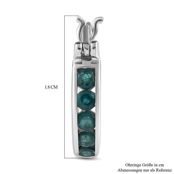 Infinity AAA blaugr&uuml;ne Grandidierit-Creolen image number 6