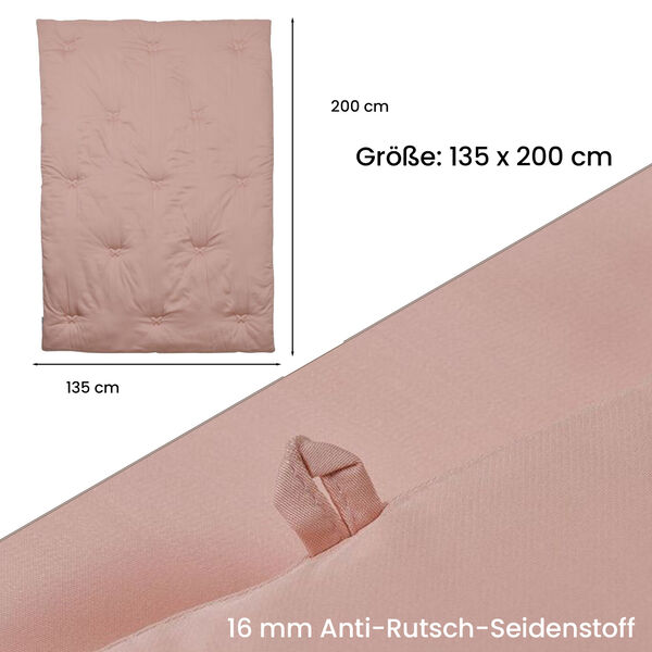 Serenity Night: Premium-Kollektion Herbst-Winter-Steppdecke aus 100 % Bambus mit hochwertiger Kunstdaunenfüllung – 135 x 200 cm, Puderrosa image number 5