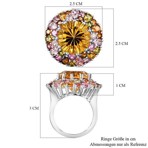 D'Joy AA Citrin und Multi-Turmalin Ring - 10,59 ct. image number 6