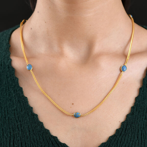 EverTrue blaue Mojave T&uuml;rkis 76cm Halskette - 8,50 ct. image number 3