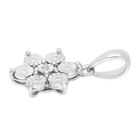 Floraler Diamant-Solitär-Anhänger in Silber image number 3