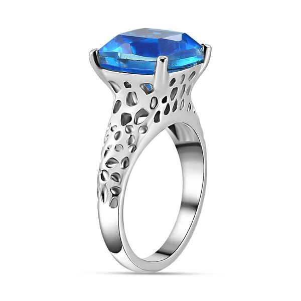 Karibik Quarz Ring, Edelstahl, (Gr&ouml;&szlig;e 17.00), ca. 5.12 ct image number 4