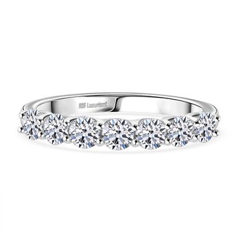 LUXURIANT SGL zertifizierter VS-EF Labor Diamant Ring, 925 Silber platiniert - 0,50 ct.