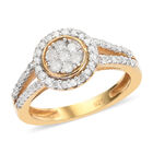 Diamant Ring, 925 Silber vergoldet  ca. 0,50 ct image number 3