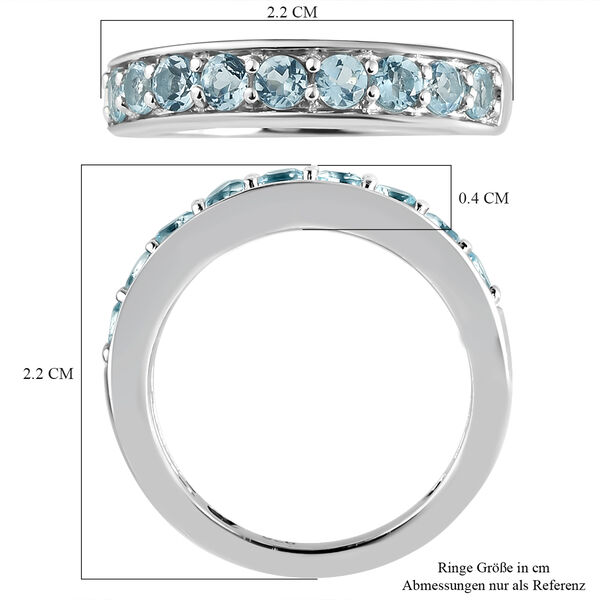 Espirito Santo Aquamarin-Ring, 925 Silber platiniert  ca. 0,70 ct image number 7