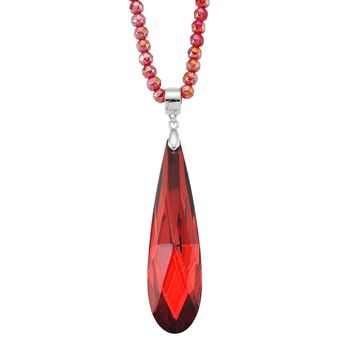 Roter Kristall Schmuckset