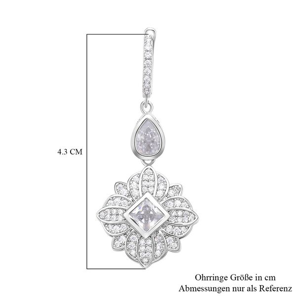 Wei&szlig;e Zirkonia Ohrringe, Messing, ca. 1.80 ct image number 5