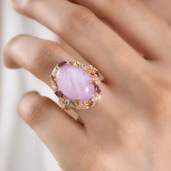 EverTrue Kunzit, Citrin, Rhodolith Granat, Peridot und Zirkon Ring - 16,30 ct.