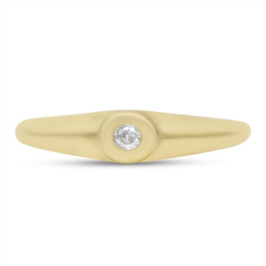 Diamant Ring 925 Silber vergoldet  ca. 0,05 ct