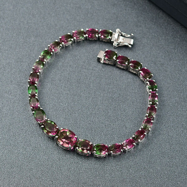 Wassermelonen Triplett Quarz 20cm Armband - 30,27 ct. image number 2