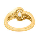 AAA Turkizit und weißer Zirkon-Ring, 925 Silber Gelbgold Vermeil  ca. 1,38 ct image number 5