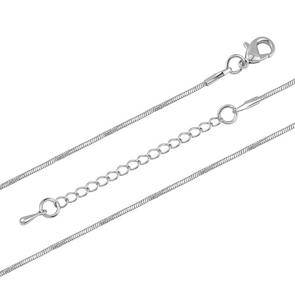 Weißer Kristall-Schlüssel-Anhänger mit Kette in Silberton, 73 cm image number 4