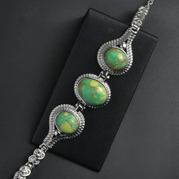 Gr&uuml;nes T&uuml;rkis 18cm Armband - 17,65 ct. image number 2