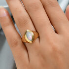 Natürlicher Äthiopischer Opal Ring 925 Silber vergoldet  ca. 1,13 ct image number 2