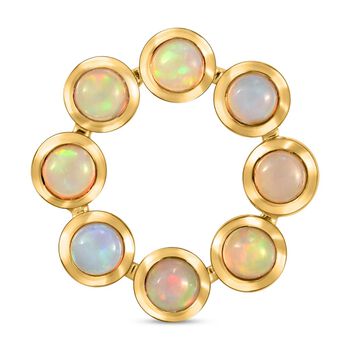 Nat&uuml;rlicher, &auml;thiopischer Opal-Anh&auml;nger, 925 Silber vergoldet ca. 1,33 ct