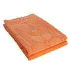2er-Set Badetuch mit Stickerei, 100% Frottee - Baumwolle, 70x140 cm, Orange image number 0