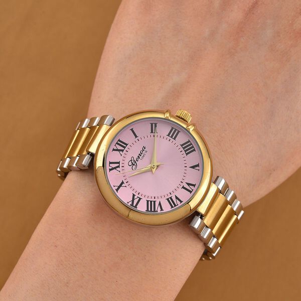 GENOA - Uhr mit Automatikwerk Dandong und Zifferblatt in Rosérosa, luxuriöses Design, bicolor image number 1