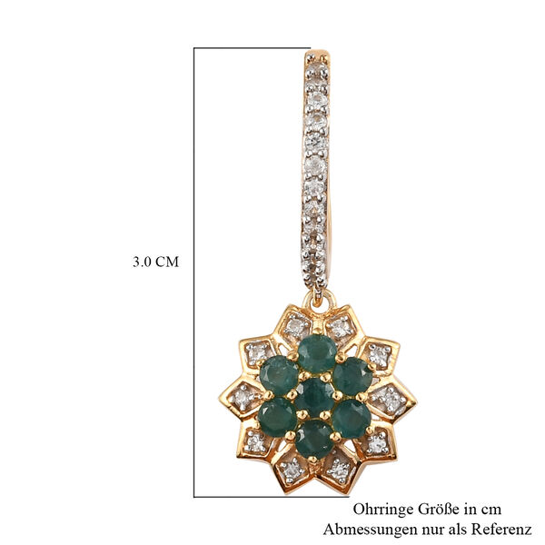 Grandidierit und Zirkon Ohrh&auml;nger 925 Silber vergoldet ca. 1,52 ct&nbsp; image number 6