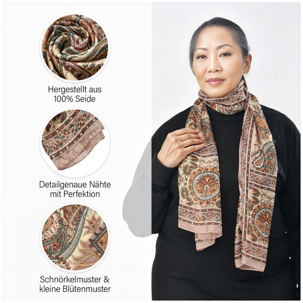 Seiden Schal, tabby print image number 4