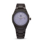 STRADA - Armbanduhr mit japanischem Uhrwerk und Datumsanzeige, Legierungsgehäuse Sandstrahleffekt, bicolor, Schwarz