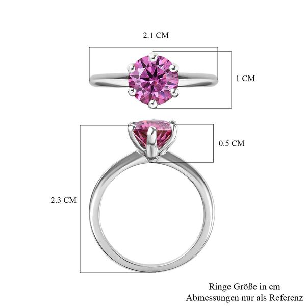 Rosa Moissanit Ring - 1,47 ct. image number 7